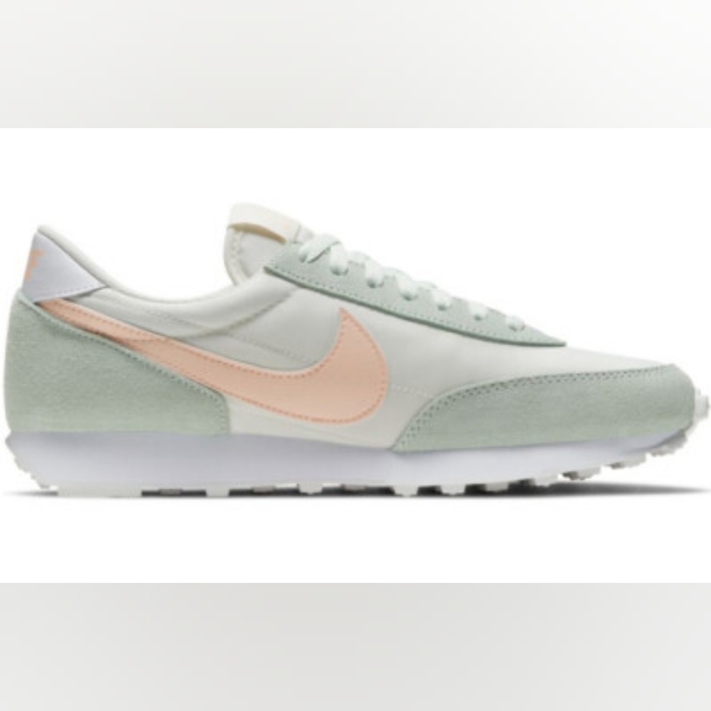 Nike Green and Pink Sneakers with Retro Modern Design